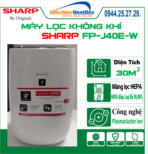 Máy lọc không khí Sharp FP-J40E-W