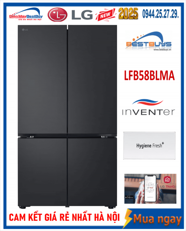 Tủ lạnh LG LFB58BLMA Inverter 4 cánh 575 lít