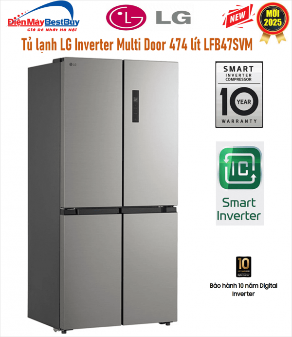 Tủ lạnh LG LFB47SVM Inverter Multi Door 474 lít 