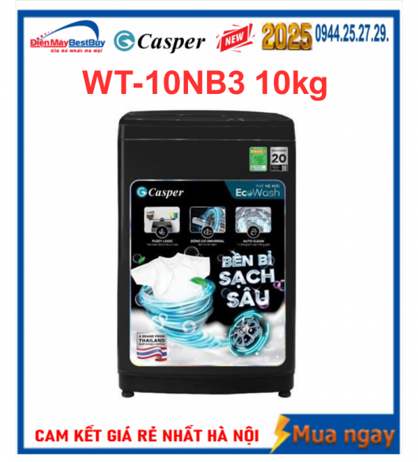 Máy giặt Casper WT-10NB3 lồng đứng 10kg
