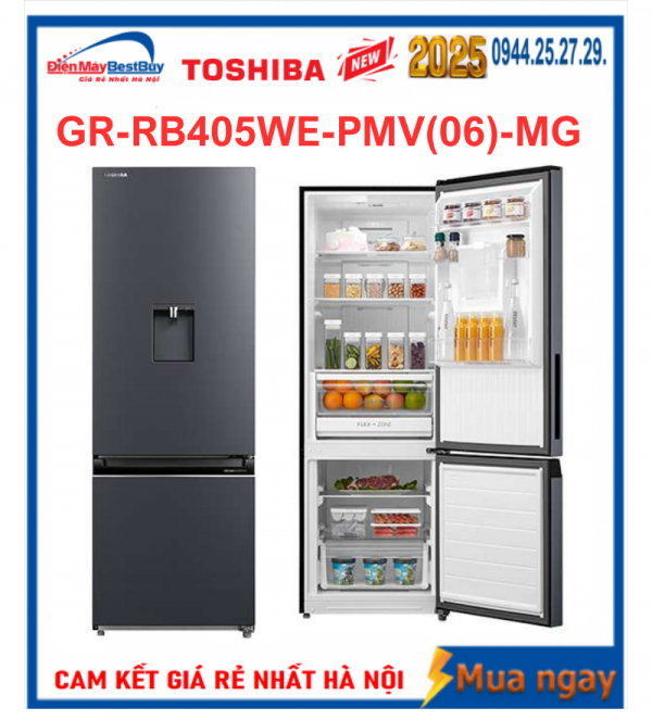 Tủ lạnh Toshiba GR-RB405WE-PMV(06)-MG 322 lít Inverter