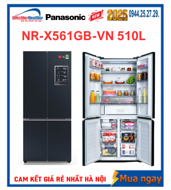 Tủ lạnh Panasonic NR-X561GB-VN Inverter 4 cánh 510 lít