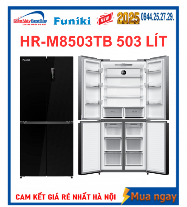 Tủ lạnh Funiki HR-M8503TB 4 cánh 503 lít