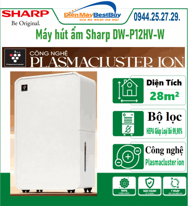 Nơi Bán Máy hút ẩm Sharp DW-P12HV-W Rẻ nhất Hà Nội