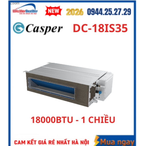 Điều hòa nối ống gió Casper DC-18IS35 1 chiều inverter 18000BTU