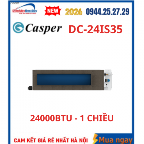 Điều hòa nối ống gió Casper DC-24IS35 1 chiều inverter 24000BTU