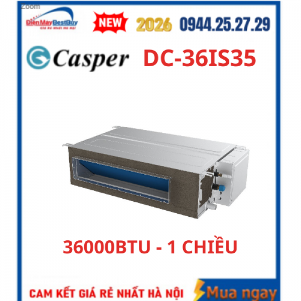 Điều hòa nối ống gió Casper DC-36IS35 1 chiều inverter 36000BTU