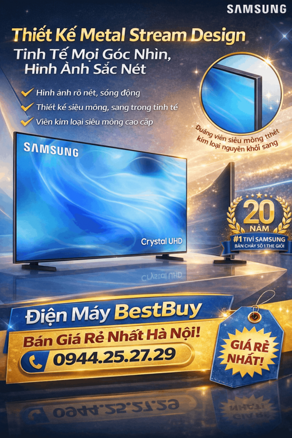 Smart Tivi Samsung UHD 4K 55 inch UA55U8000H Mới 2026