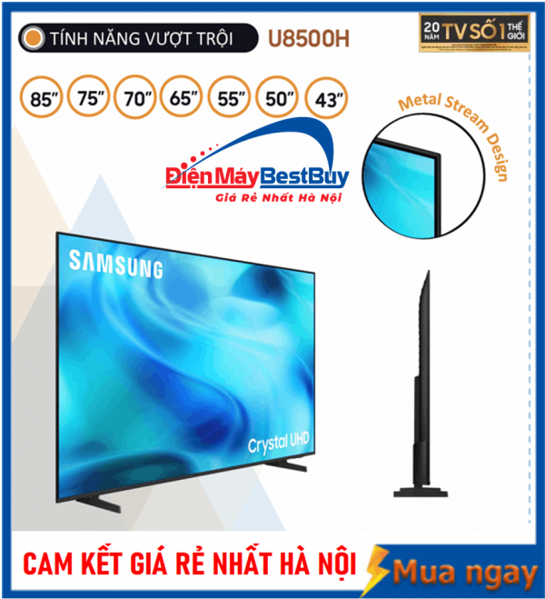 Smart Tivi Samsung UHD 4K 65 inch UA65U8500H Mới 2026
