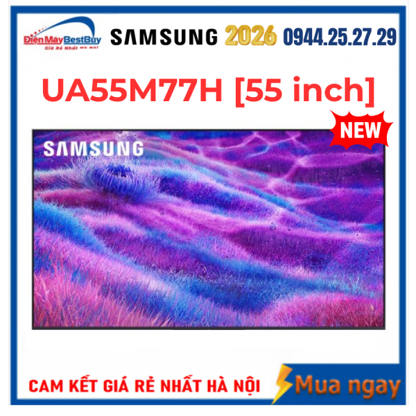 Smart Tivi Samsung MiniLED 4K 55 inch UA55M77H Mới 2026