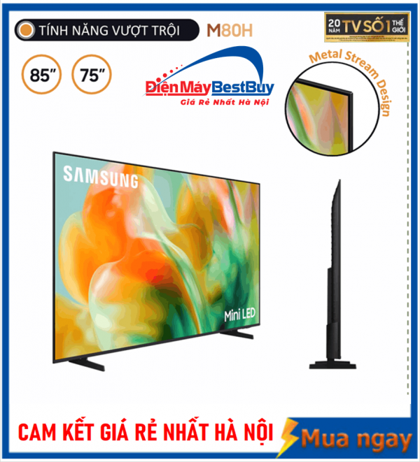 Smart Tivi Samsung MiniLED 4K 75 inch UA75M80H Mới 2026
