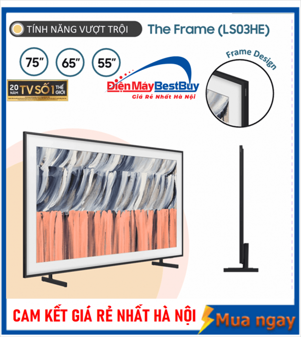 Tivi Samsung The Frame QLED 4K 65 inch QA65LS03HE Mới 2026