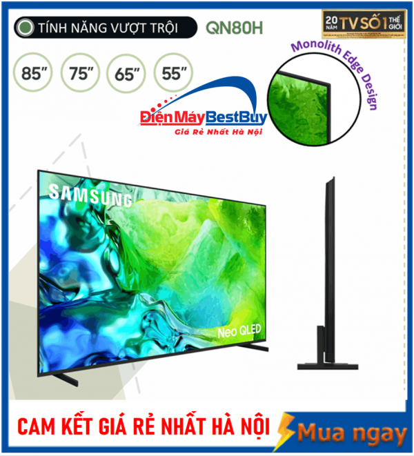 Smart Tivi Samsung Neo QLED 4K 55 inch QA55QN80H Mới 2026