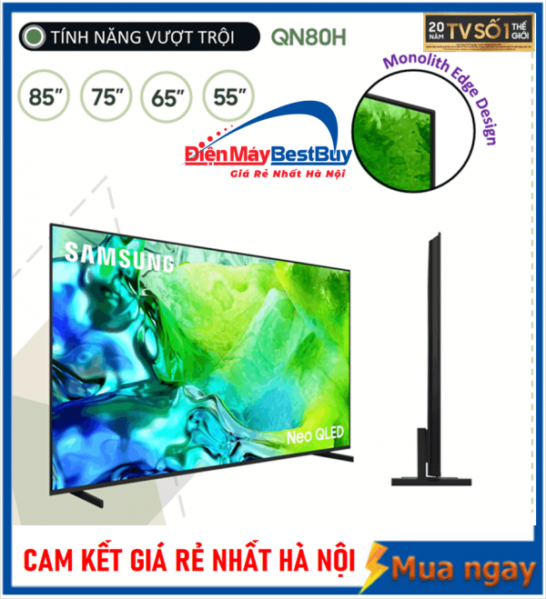 Smart Tivi Samsung Neo QLED 4K 65 inch QA65QN80H Mới 2026
