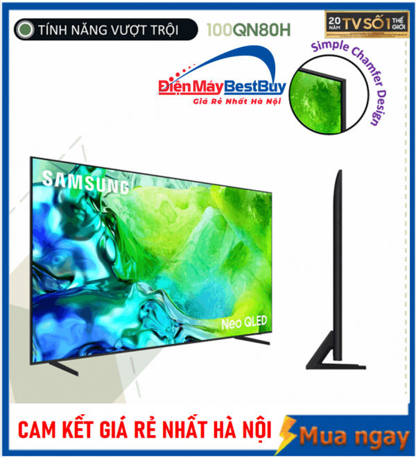 Smart Tivi Samsung Neo QLED 4K 100 inch QA100QN80H Mới 2026