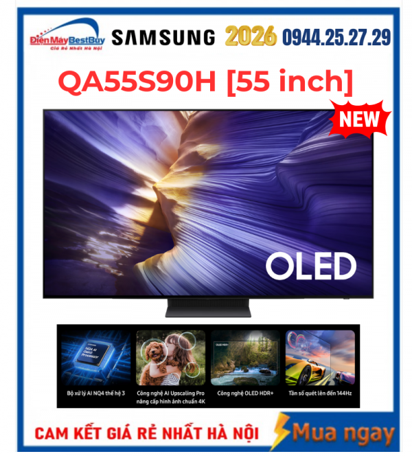 Smart Tivi Samsung OLED 4K 55 inch QA55S90H Mới 2026