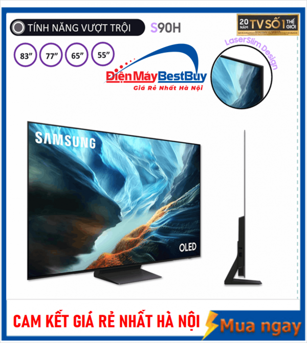 Smart Tivi Samsung OLED 4K 77 inch QA77S90H Mới 2026