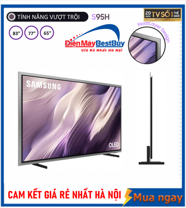 Smart Tivi Samsung OLED 4K 77 inch QA77S95H Mới 2026