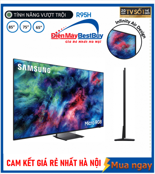 Smart Tivi Samsung Micro RGB 85 inch MRA85R95H Mới 2026