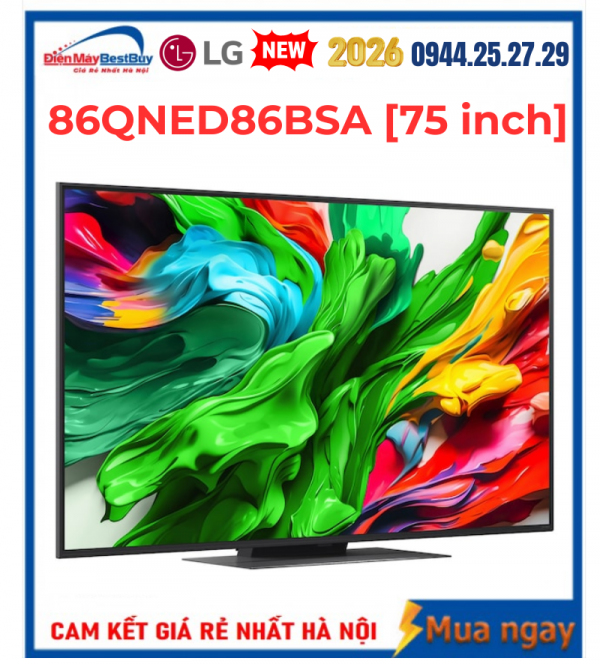 Smart Tivi LG QNED evo AI 4K 86 inch 86QNED86BSA Mới 2026