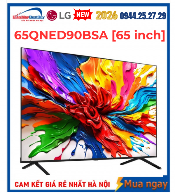 Smart Tivi LG QNED AI 4K 65 inch 65QNED90BSA Mới 2026