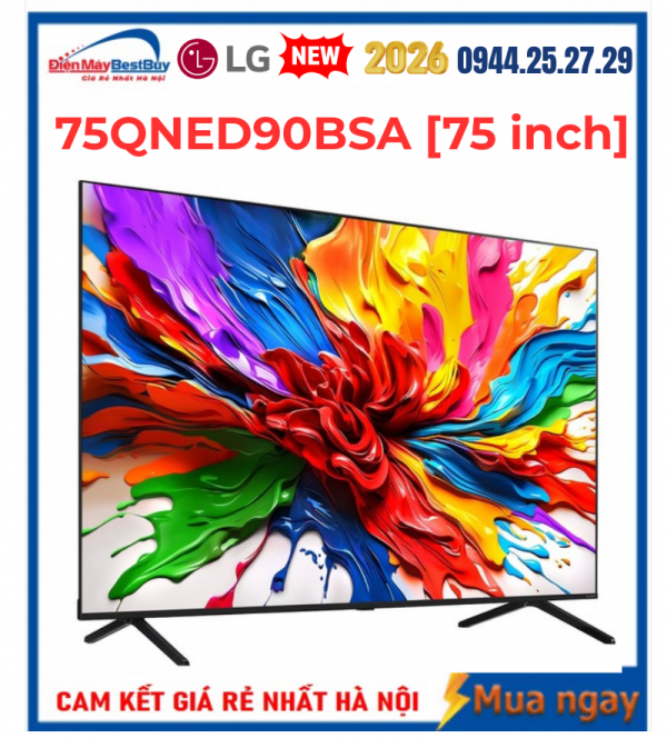 Smart Tivi LG QNED AI 4K 75 inch 75QNED90BSA Mới 2026
