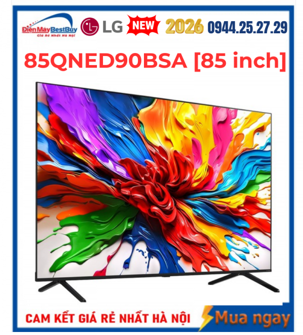 Smart Tivi LG QNED AI 4K 85 inch 85QNED90BSA Mới 2026