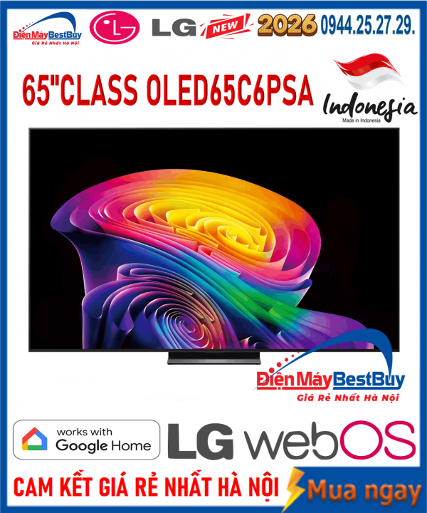 Smart Tivi LG OLED evo AI 4K 65 inch OLED65C6PSA Mới 2026