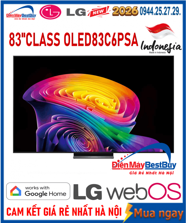 Smart Tivi LG OLED evo AI 4K 83 inch OLED83C6PSA Mới 2026