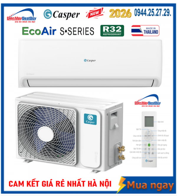 Điều hòa Casper 12000BTU 1 chiều SC-12FB36M Mới 2026
