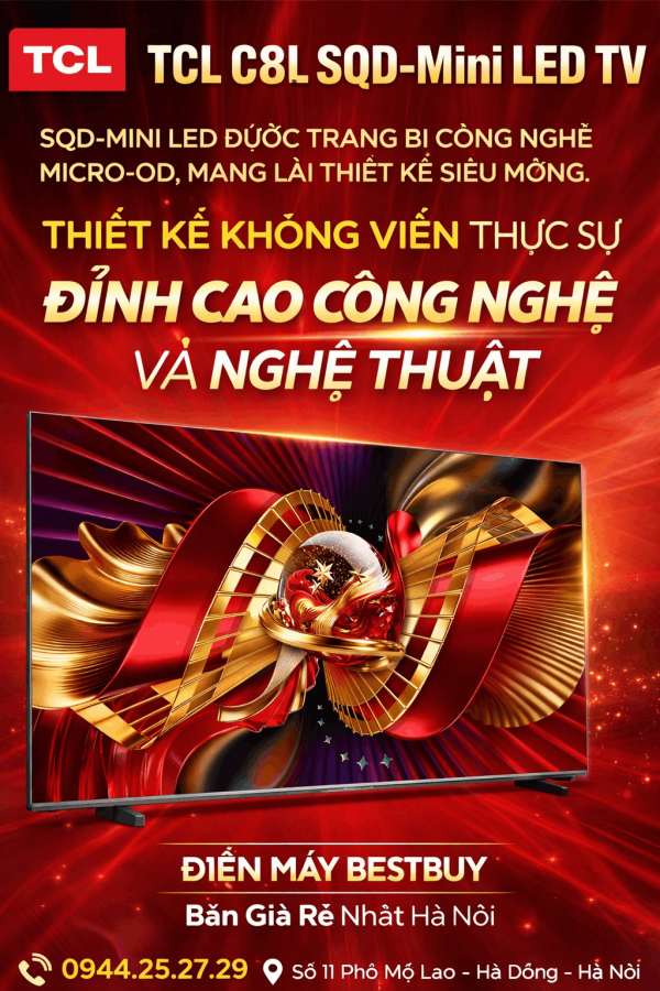 Google Tivi TCL SQD-Mini LED AI 4K 98 Inch [98C8L] New 2026