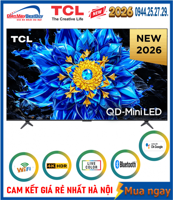 Tivi QD-Mini LED TCL 4K 85 Inch [85P8LS] New 2026