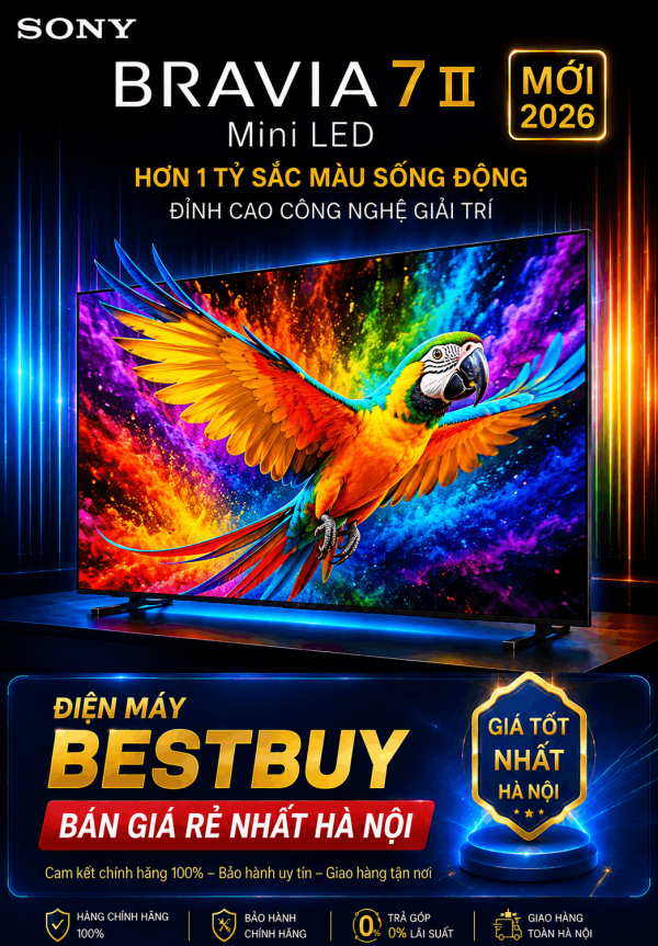 Google Tivi Sony 98 inch Mini Led 4K Bravia 7 II (K-98XR70M2) Mới 2026