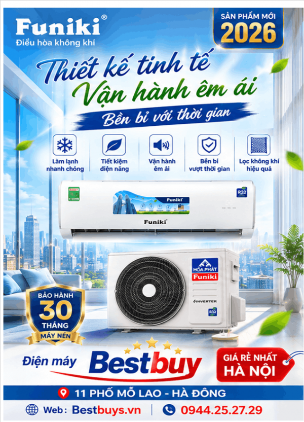 Điều hòa Funiki 9000 BTU 1 chiều HSC09TMM 