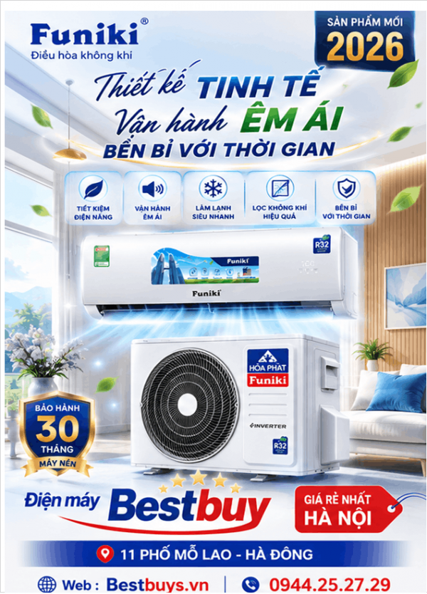 Điều hòa Funiki 12000 BTU 1 chiều HSC12TMM 