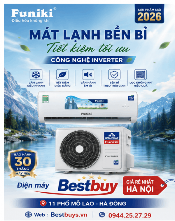 Điều hòa Funiki 9000BTU 1 chiều inverter HIC09TMM