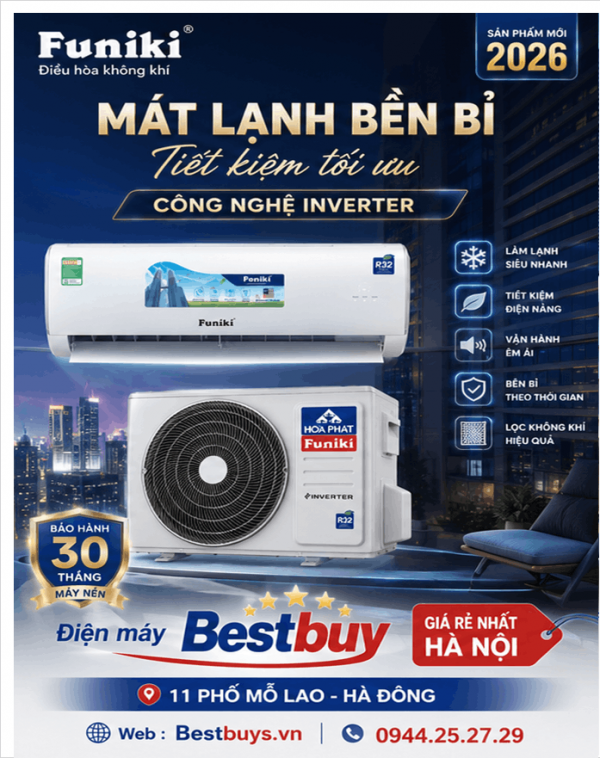 Điều hòa Funiki 24000BTU 2 chiều inverter HIH24TMM