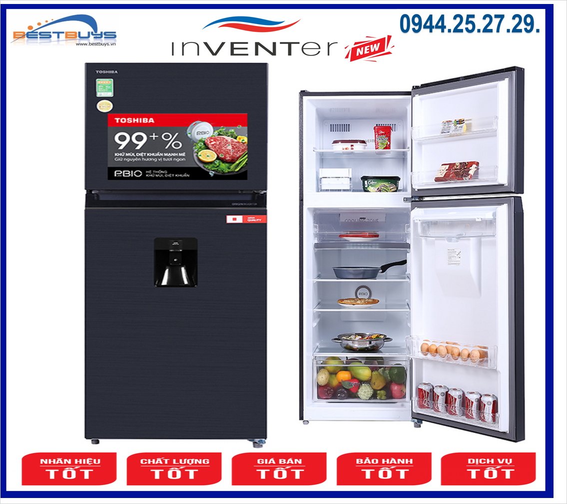 Tủ lạnh Toshiba 337 Lít Inventer GR-RT435WE-PMV(06)-MG, Lấy nước ngoài, Mới 2021