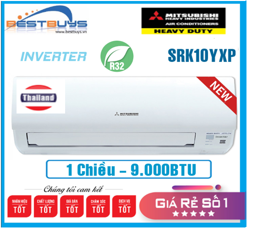 Điều hòa Mitsubishi Heavy 9000BTU 1 chiều inverter SRK10YXP-W5/SRC10YXP-W5