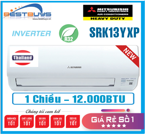 Điều hòa Mitsubishi Heavy 12000BTU 1 chiều inverter  SRK13YXP-W5/SRC13YXP-W5