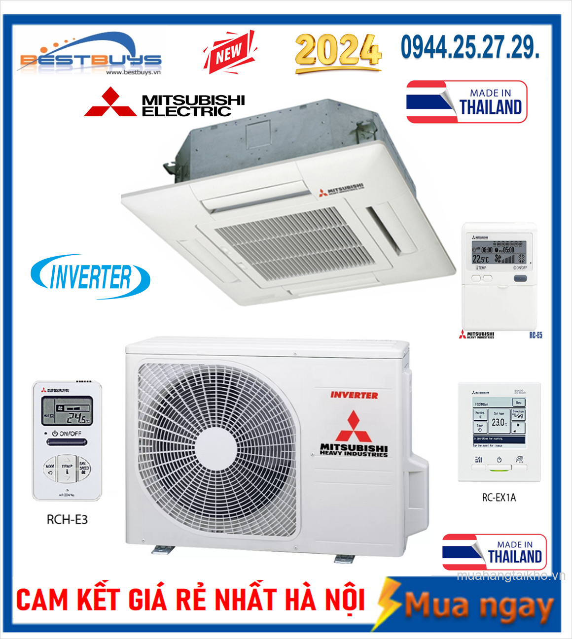 Điều hòa âm trần Mitsubishi Heavy 50000BTU Inverter 2 chiều FDT140VH/FDC140VNA