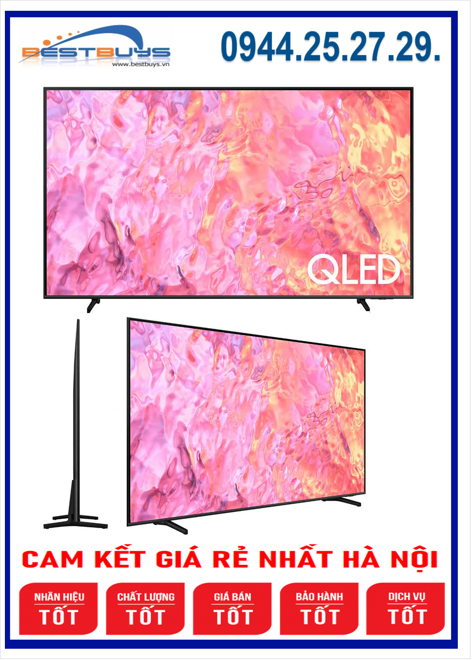 Smart Tivi Samsung 75 inch QLED 4K QA75QE1CAKXXV MỚI 2023