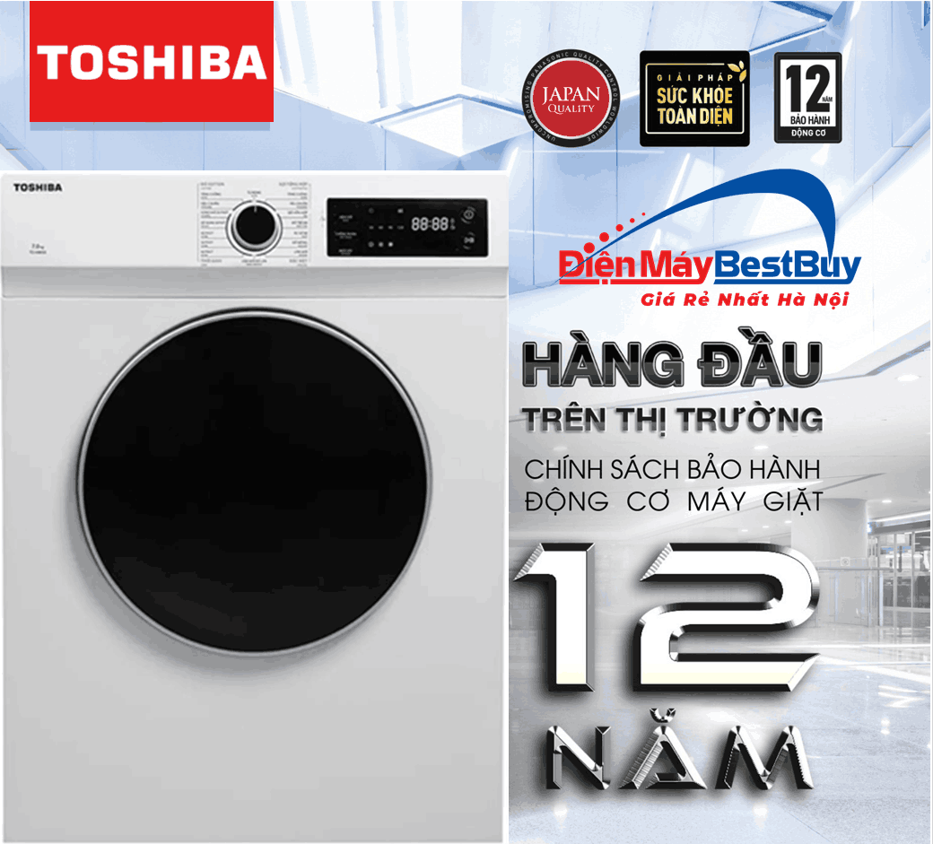 Máy sấy thông hơi Toshiba TD-H80SEV(WK) 7kg