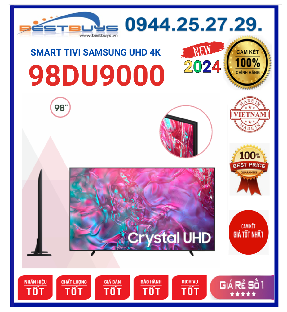 Smart Tivi Samsung 98DU9000 UHD 4K 98 inch [2024]