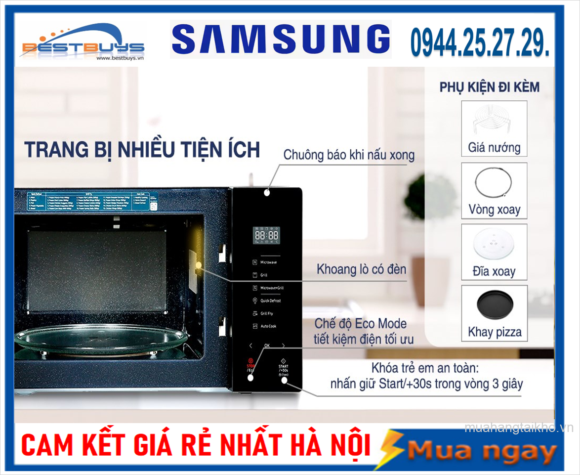 Lò vi sóng tráng men dòng nướng 23L (MG23T5018CK) mới 2024