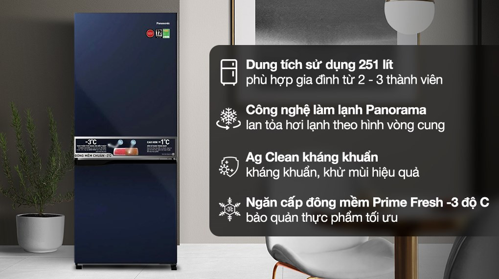 Nới Bán Tủ Lạnh Panasonic 2 Cánh Ngăn Đá Dưới NR-SP275CPAV Mới 2024 Chính hãng giá rẻ nhất