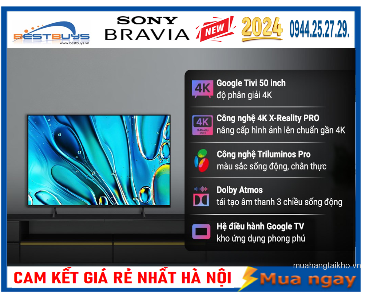 Nơi Bán Tivi Sony 4K 50 inch K-50S30 [2024]
