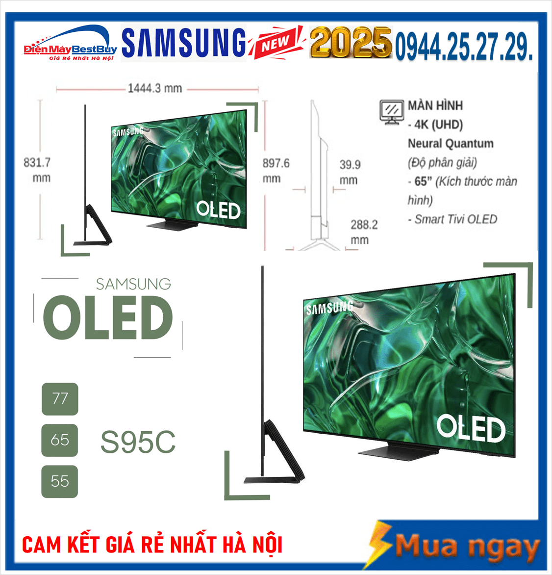 Tivi Samsung QA65S85F OLED [2025]