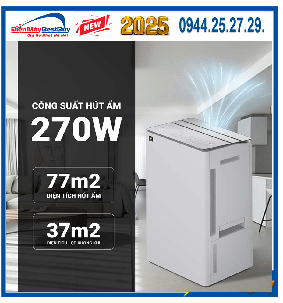 Máy hút ẩm Sharp DW-T30HV-W Model Mới [2025]