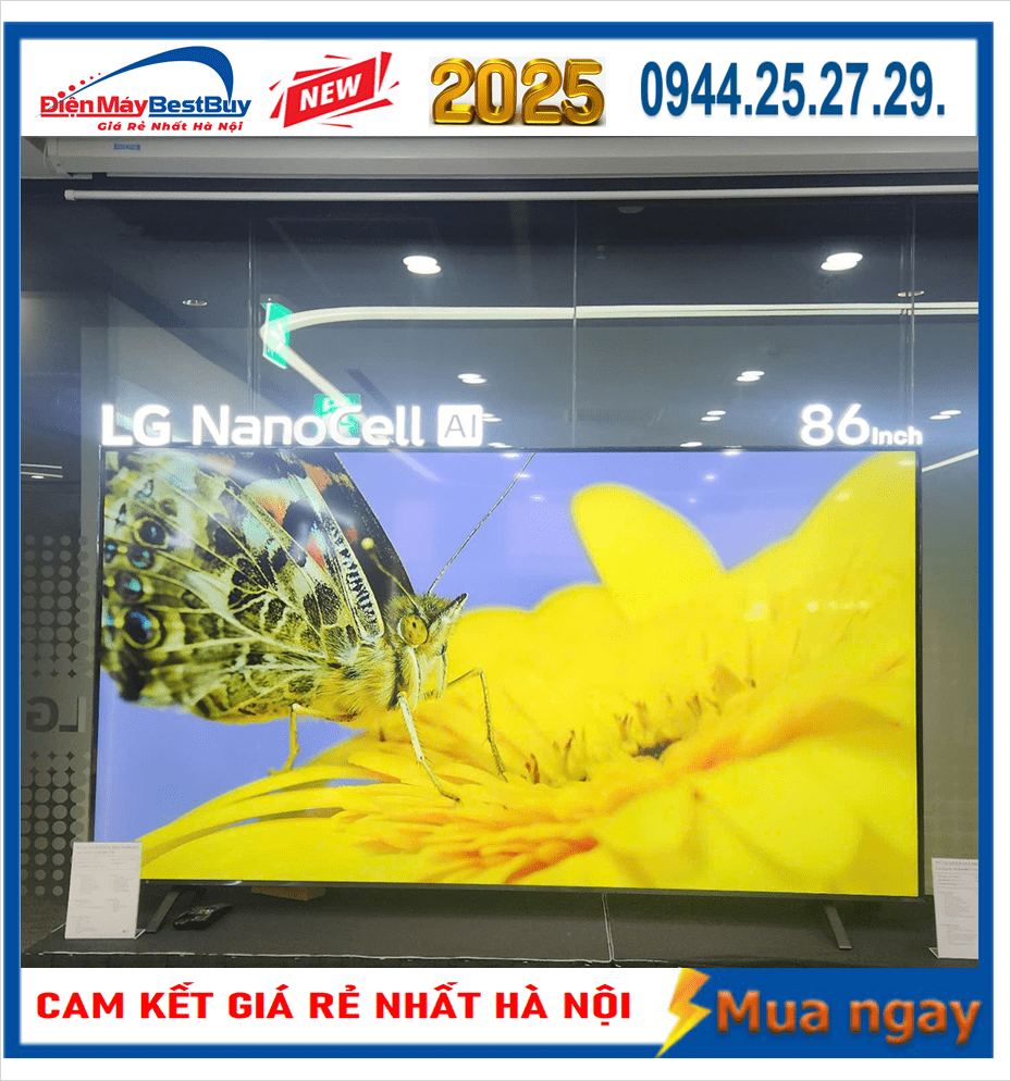 Smart Tivi NanoCell LG 4K 55 inch 55NANO80ASA ThinQ AI [2025]